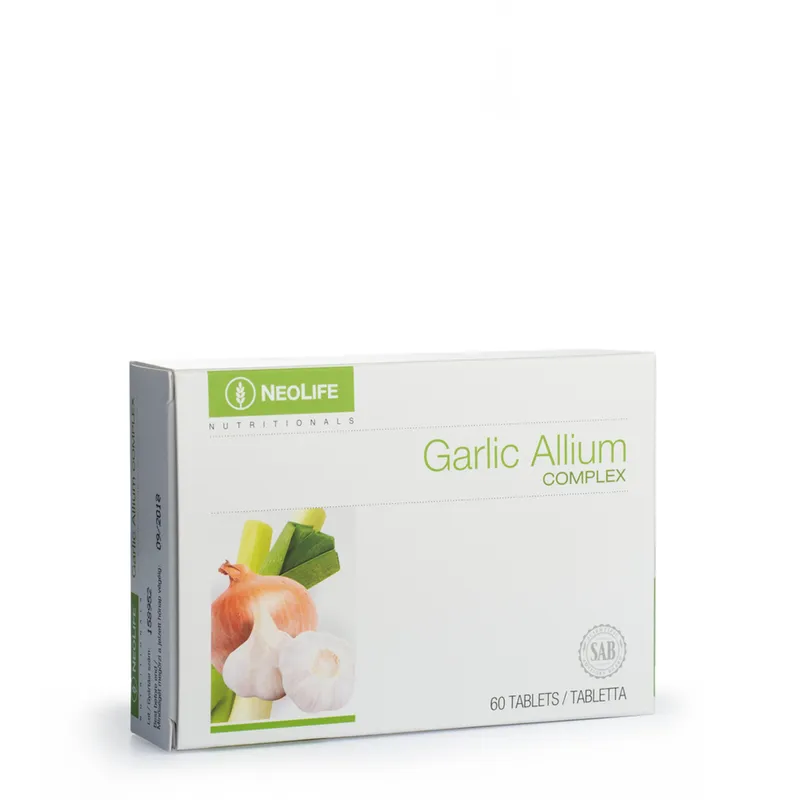 „Garlic Allium Complex“, česnako ir svogūno maisto papildas (60 tablečių)